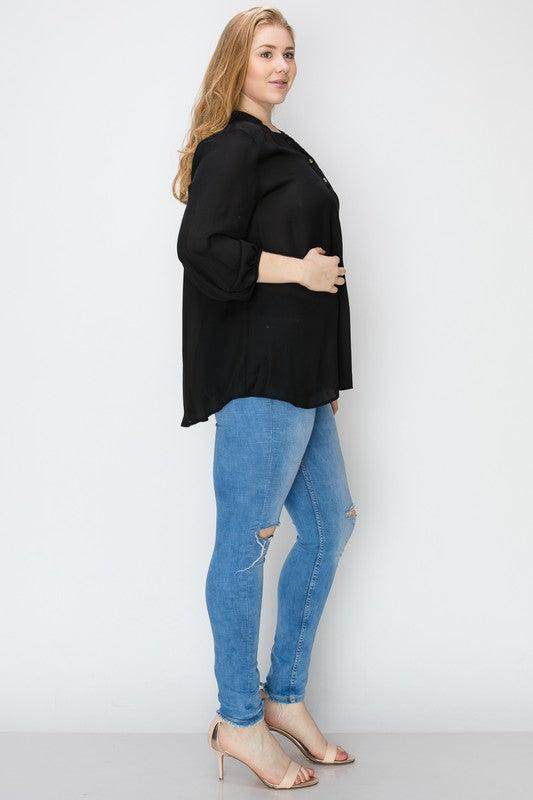 Plus Size Simple Blouse - VacationGrabs