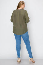 Plus Size Simple Blouse - VacationGrabs