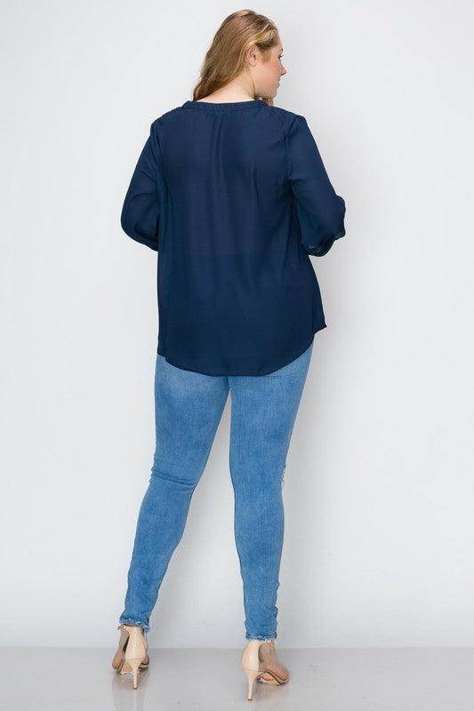 Plus Size Simple Blouse - VacationGrabs