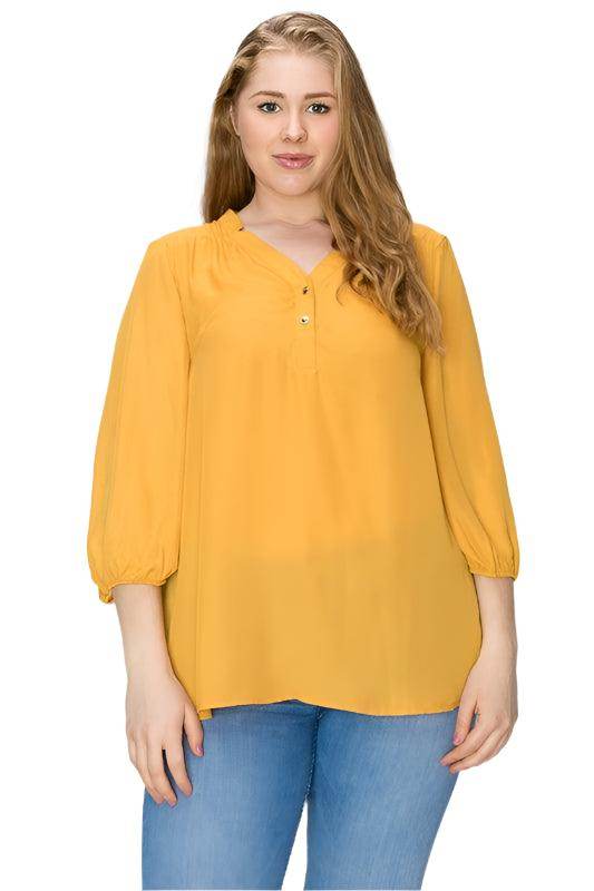 Plus Size Simple Blouse - VacationGrabs