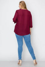 Plus Size Simple Blouse - VacationGrabs