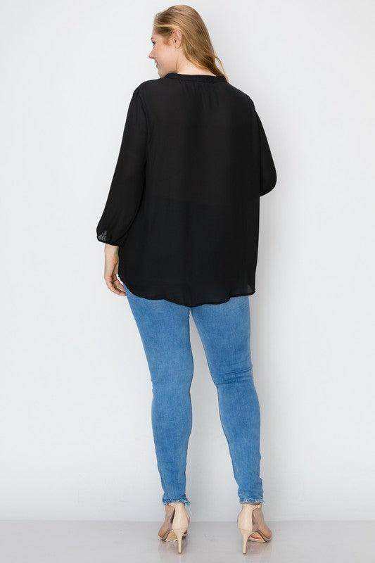 Plus Size Simple Blouse - VacationGrabs