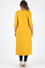 Plus Size Slit Front Maxi Top - VacationGrabs