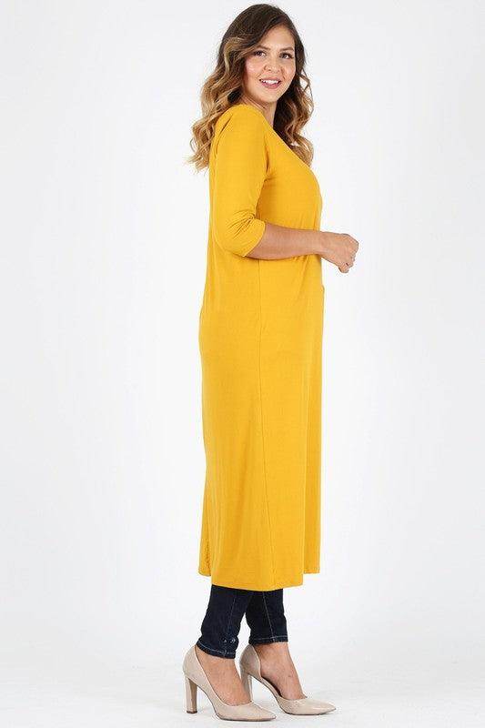 Plus Size Slit Front Maxi Top - VacationGrabs