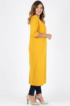 Plus Size Slit Front Maxi Top - VacationGrabs