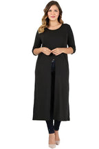 Plus Size Slit Front Maxi Top - VacationGrabs