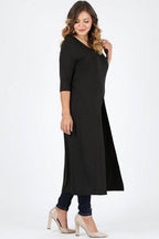Plus Size Slit Front Maxi Top - VacationGrabs