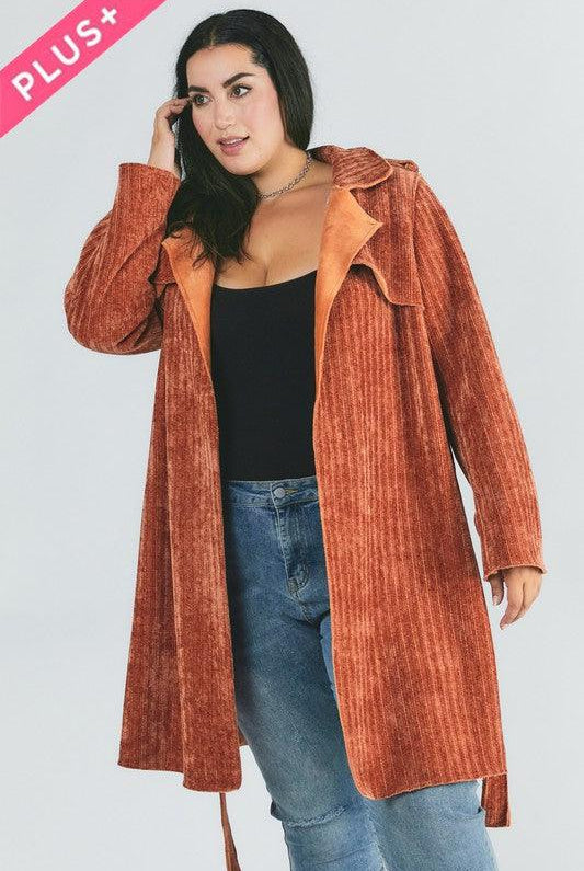 Women's Coats & Jackets Plus Size Solid Long Sleeve Coats