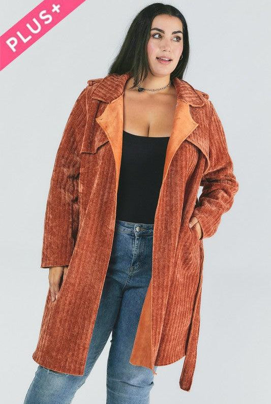 Women's Coats & Jackets Plus Size Solid Long Sleeve Coats