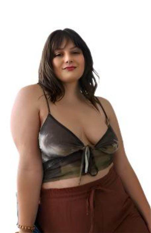 Plus Size Tie Dye Mesh Keyhole Front Brami Top - VacationGrabs