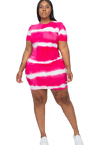 Women's Dresses Plus Size Tie-dye Print Bodycon Dress