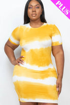 Women's Dresses Plus Size Tie-dye Print Bodycon Dress