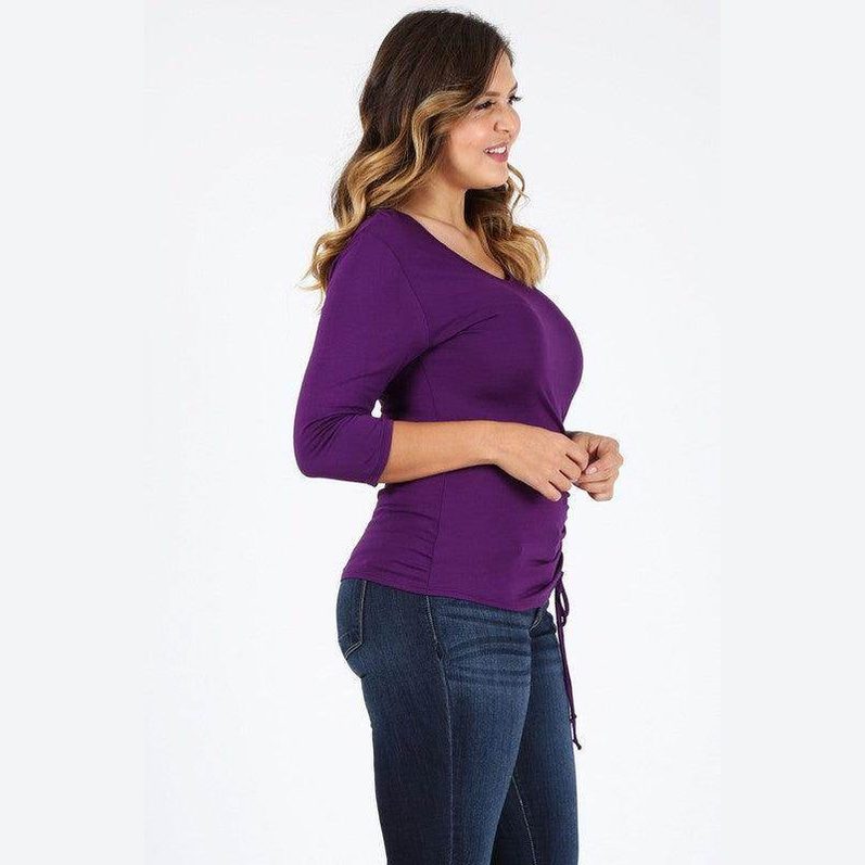 Plus Size Waist Tie Top - VacationGrabs