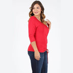 Plus Size Waist Tie Top - VacationGrabs