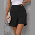Pocketed Mid-Rise Waist Shorts - VacationGrabs