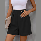 Pocketed Mid-Rise Waist Shorts - VacationGrabs