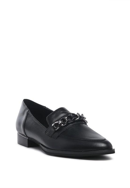 Women's Shoes - Flats Pola Leather Horsebit Loafers