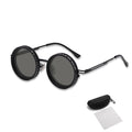 Black metal polarized sunglasses, stylish and protective eyewear