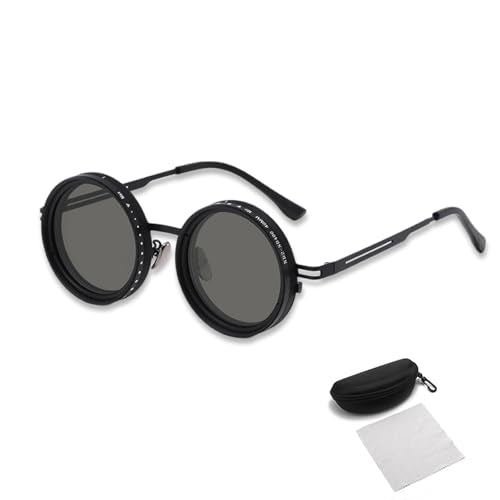 Black metal polarized sunglasses, stylish and protective eyewear