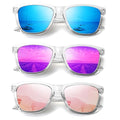 VacationGrabs polarized sunglasses in three gradient colors for stylish outdoor wear