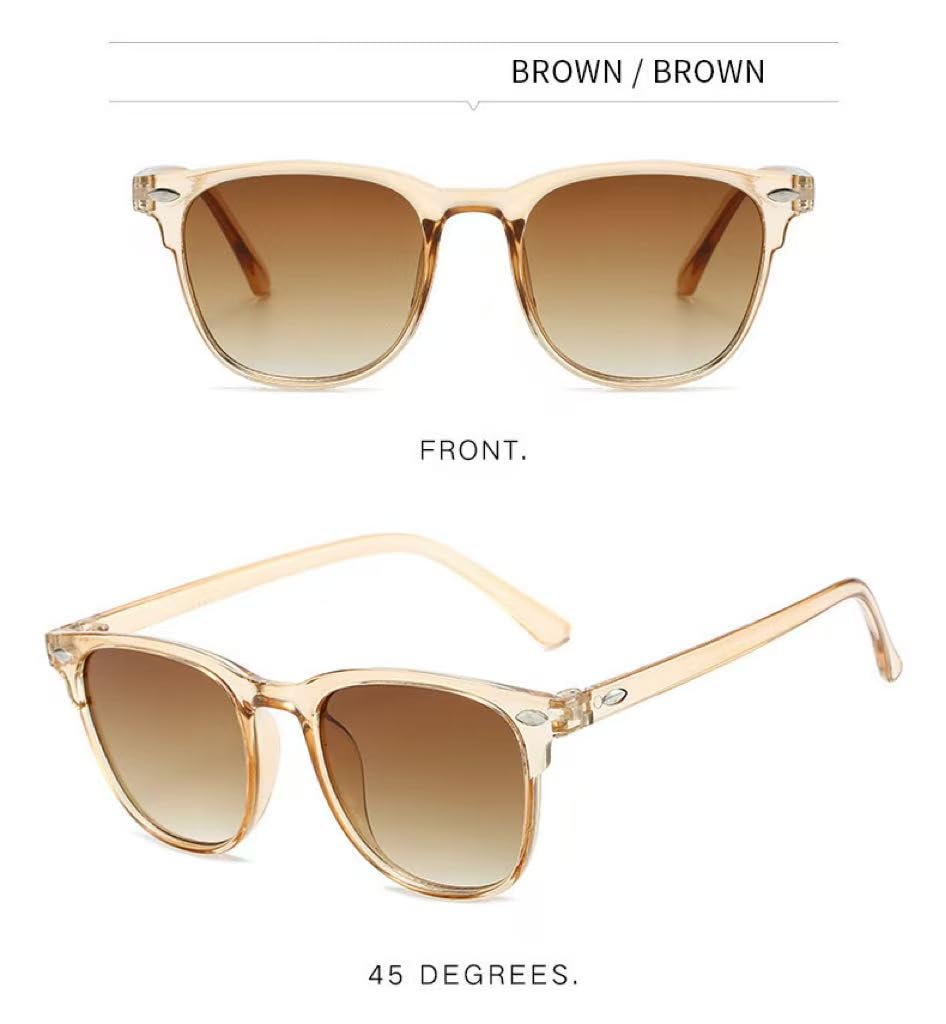 Brown polarized sunglasses, stylish frame for outdoor activities