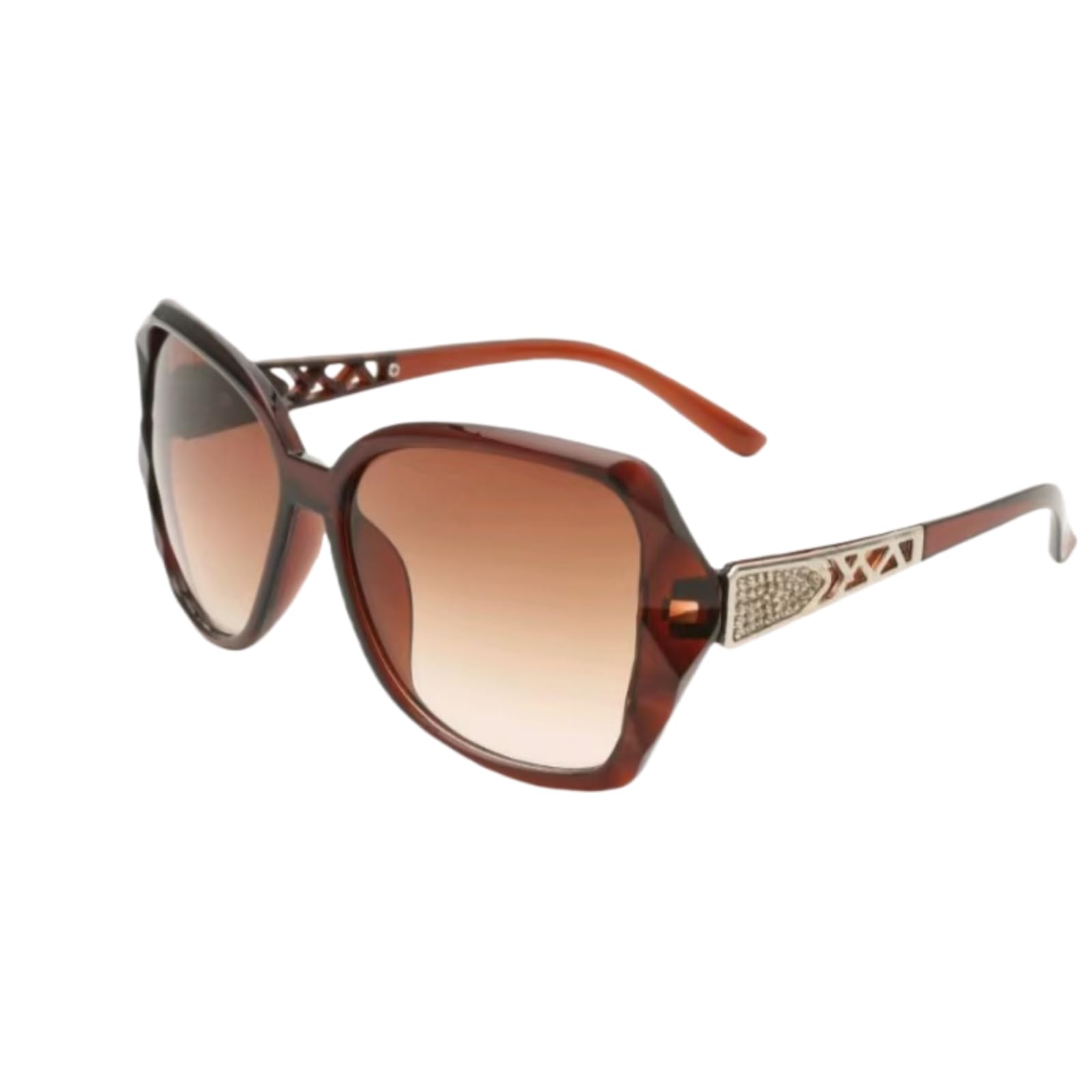 Brown polarized sunglasses, stylish frame for outdoor activities