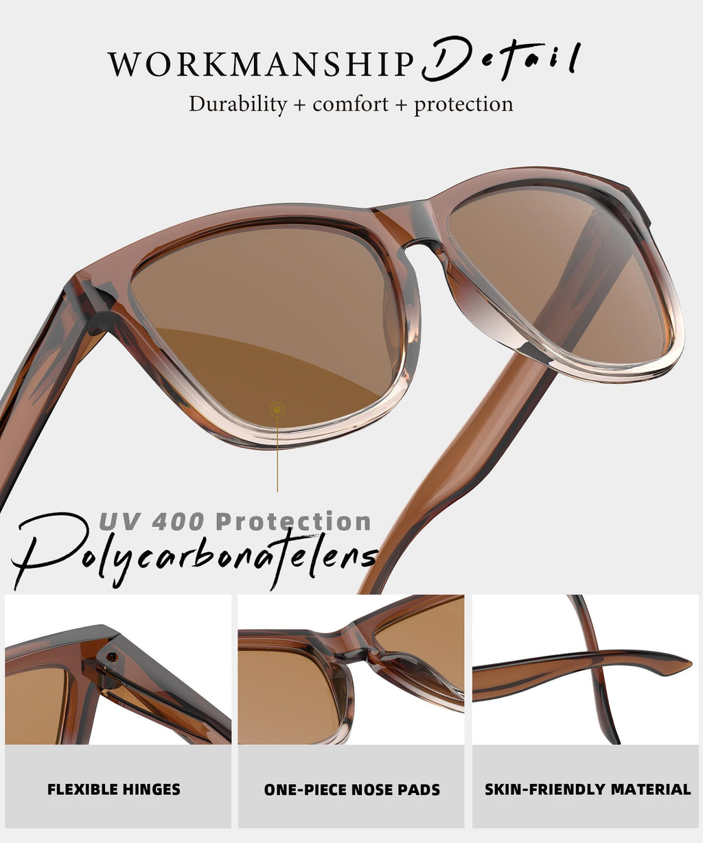VacationGrabs polarized sunglasses with polycarbonate lenses and flexible hinges