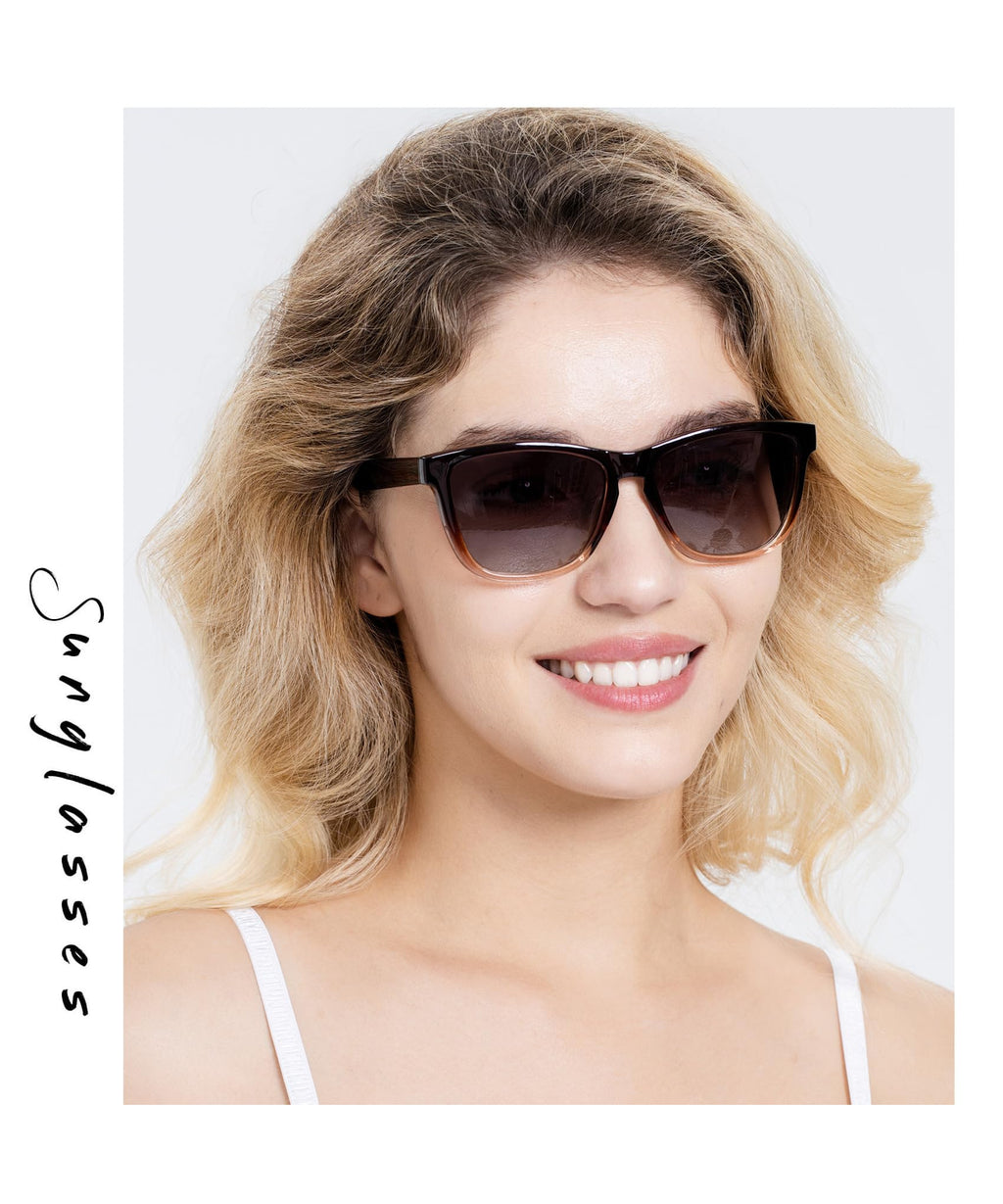 VacationGrabs polarized sunglasses, stylish black frame for sunny days