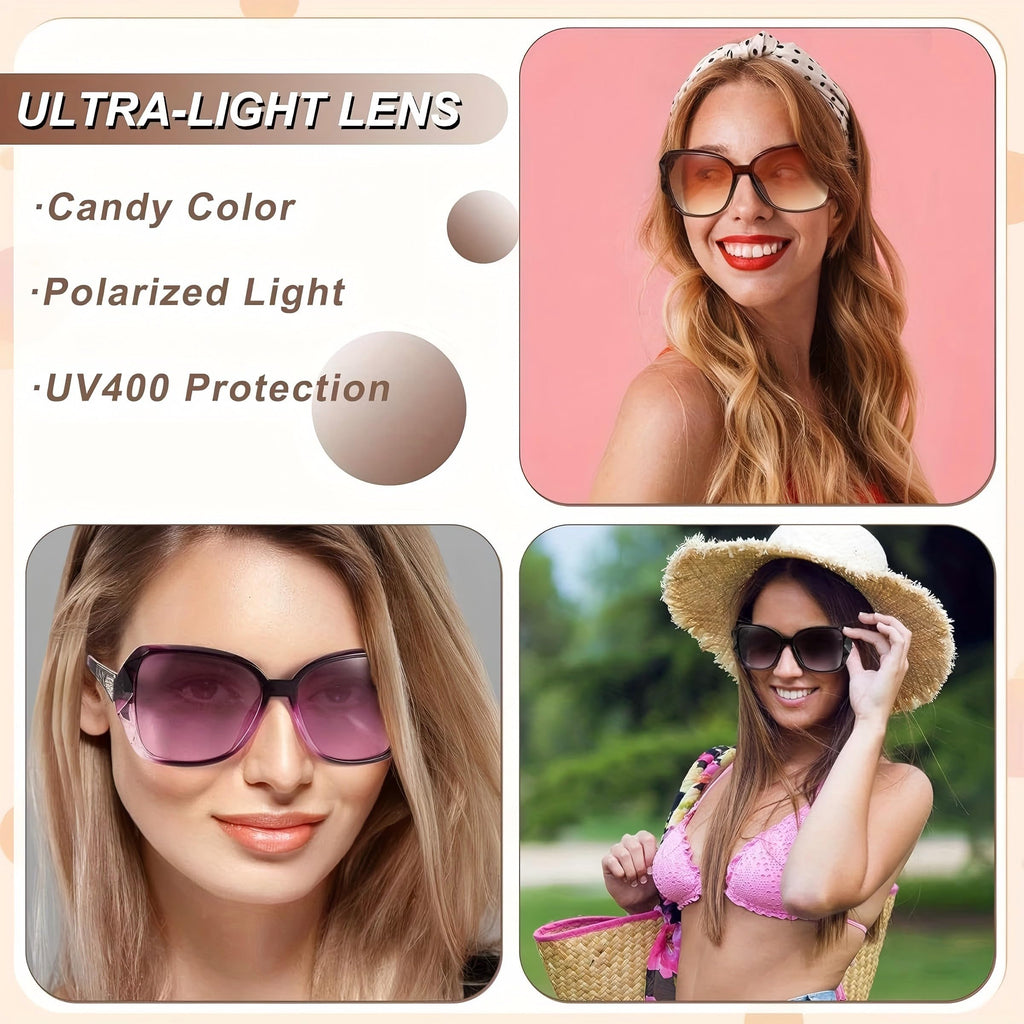 Candy color polarized sunglasses with UV400 protection for outdoor use