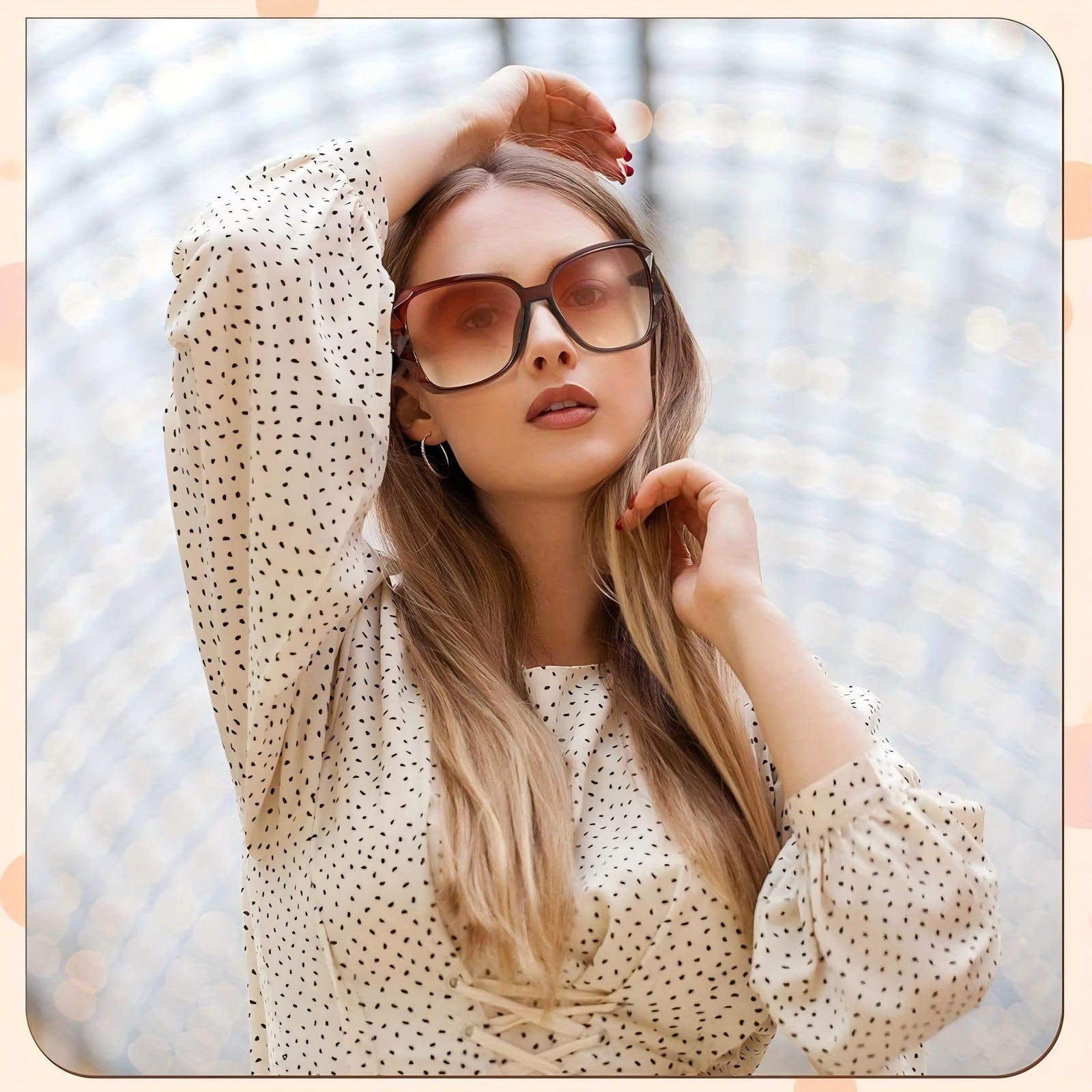 Chic oversized polarized sunglasses for stylish sun protection