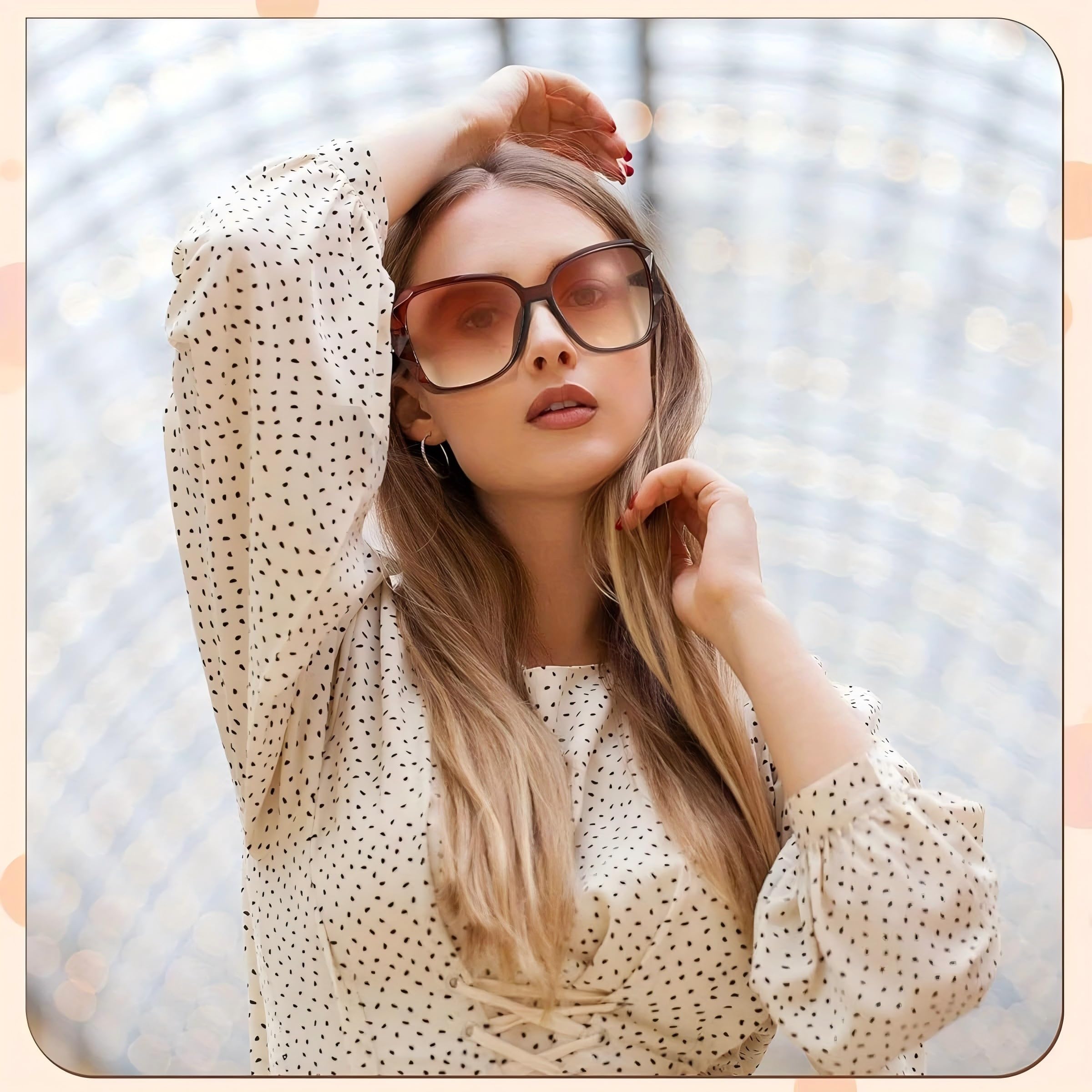 Chic oversized polarized sunglasses for stylish sun protection