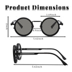 Black polarized sunglasses with round frames for stylish outdoor use