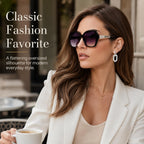 Oversized black polarized sunglasses for stylish everyday wear