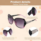 Trendy polarized sunglasses with a pink gradient frame for stylish outdoor use