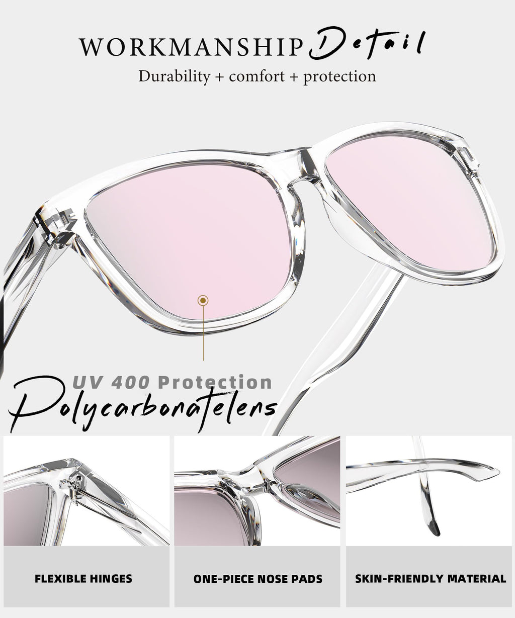 VacationGrabs polarized sunglasses with flexible hinges and polycarbonate lenses