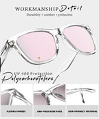 VacationGrabs polarized sunglasses with flexible hinges and polycarbonate lenses