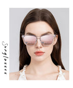 VacationGrabs polarized sunglasses with reflective pink lenses for summer wear