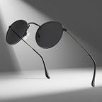 Black polarized sunglasses for stylish outdoor adventures