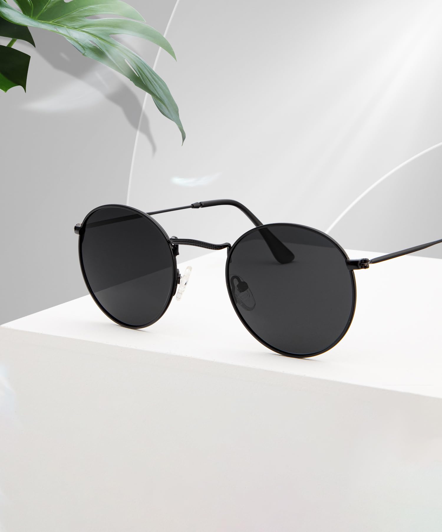 Black polarized sunglasses, stylish design for outdoor activities