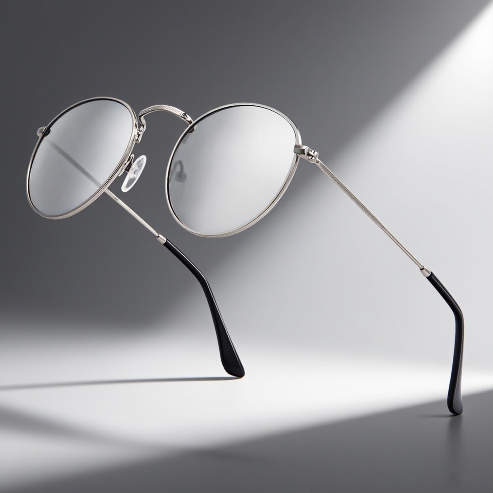 Sleek silver frame polarized sunglasses for stylish outdoor protection