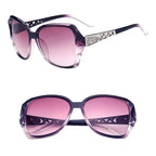 VacationGrabs women's polarized sunglasses with stylish purple frames