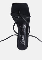 Gladiator Lace Up Block Heel Sandals