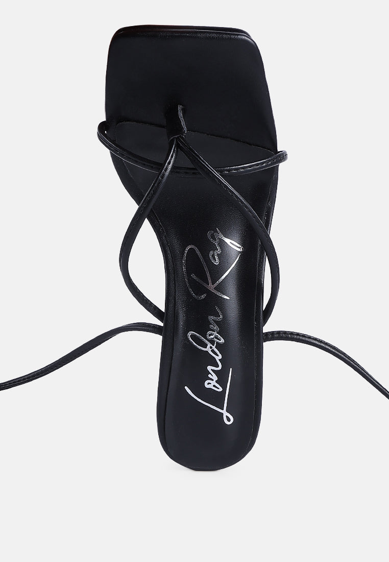 Gladiator Lace Up Block Heel Sandals