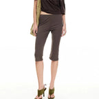 Women's dark brown pants with polka dot dots, perfect for casual outings