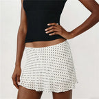 Women's polka dot dots skirt, stylish, lightweight fabric, perfect for summer outings