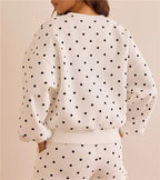 Women's polka dot dots outfit set, comfortable loungewear for casual wear