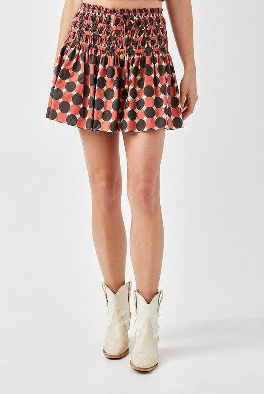 Women's Skirts Polka Dot Printed Ruffled Skorts