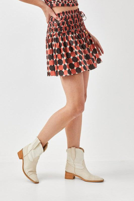 Women's Skirts Polka Dot Printed Ruffled Skorts