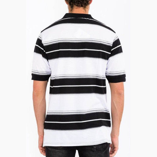 Men's WEIV black and white striped polo a shirts, casual wear