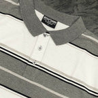 WEIV men's striped polo a shirts in grey and white, ideal for casual wear